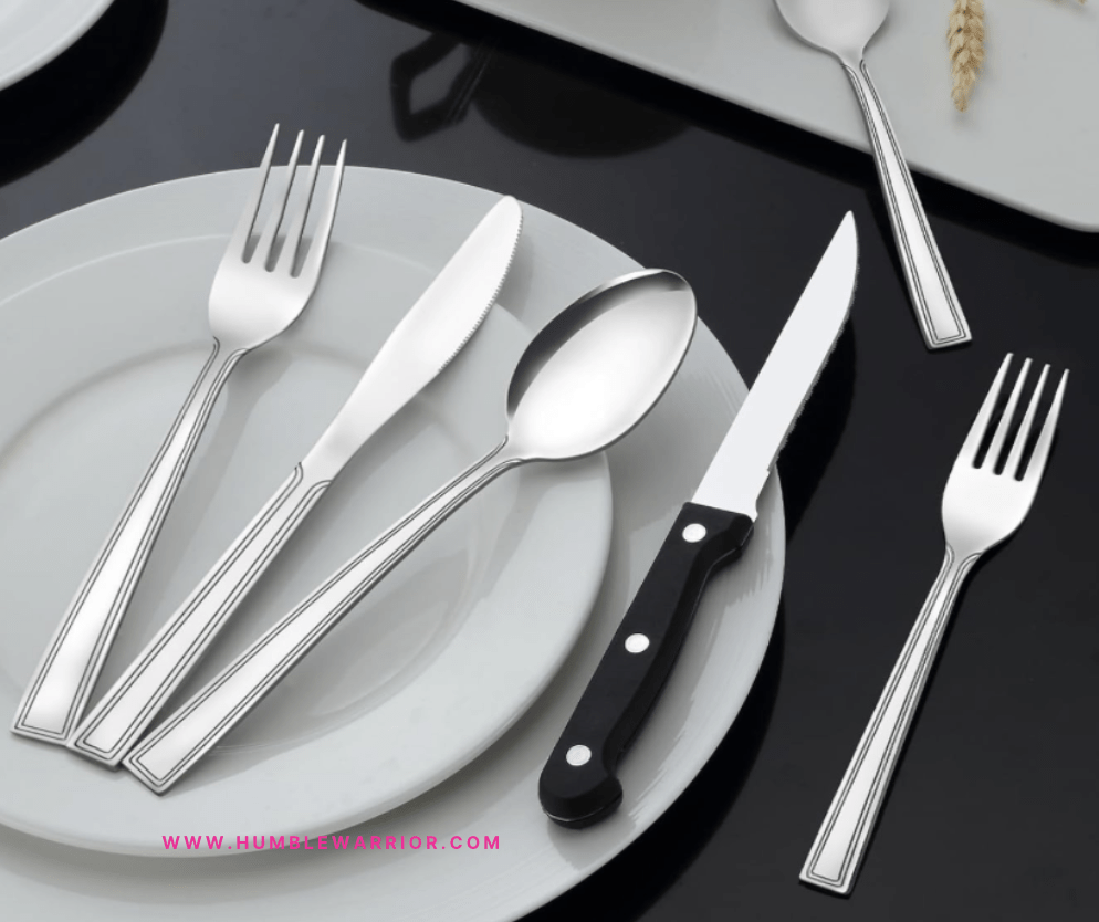 Funnydin 48-Piece Stainless Steel Silverware Set!